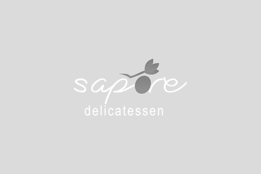 sapore deli black and white logo