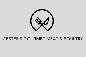 Cester's Gourmet Meat & Poultry grey logo